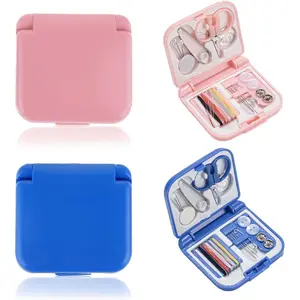 2 Pack Mini Travel Sewing Kit, Portable Sewing Kit,  Sewing Travel Small, Beginners DIY Sewing Thread  Threader  Kit for Women, Mom, Traveler, Adults, Beginner