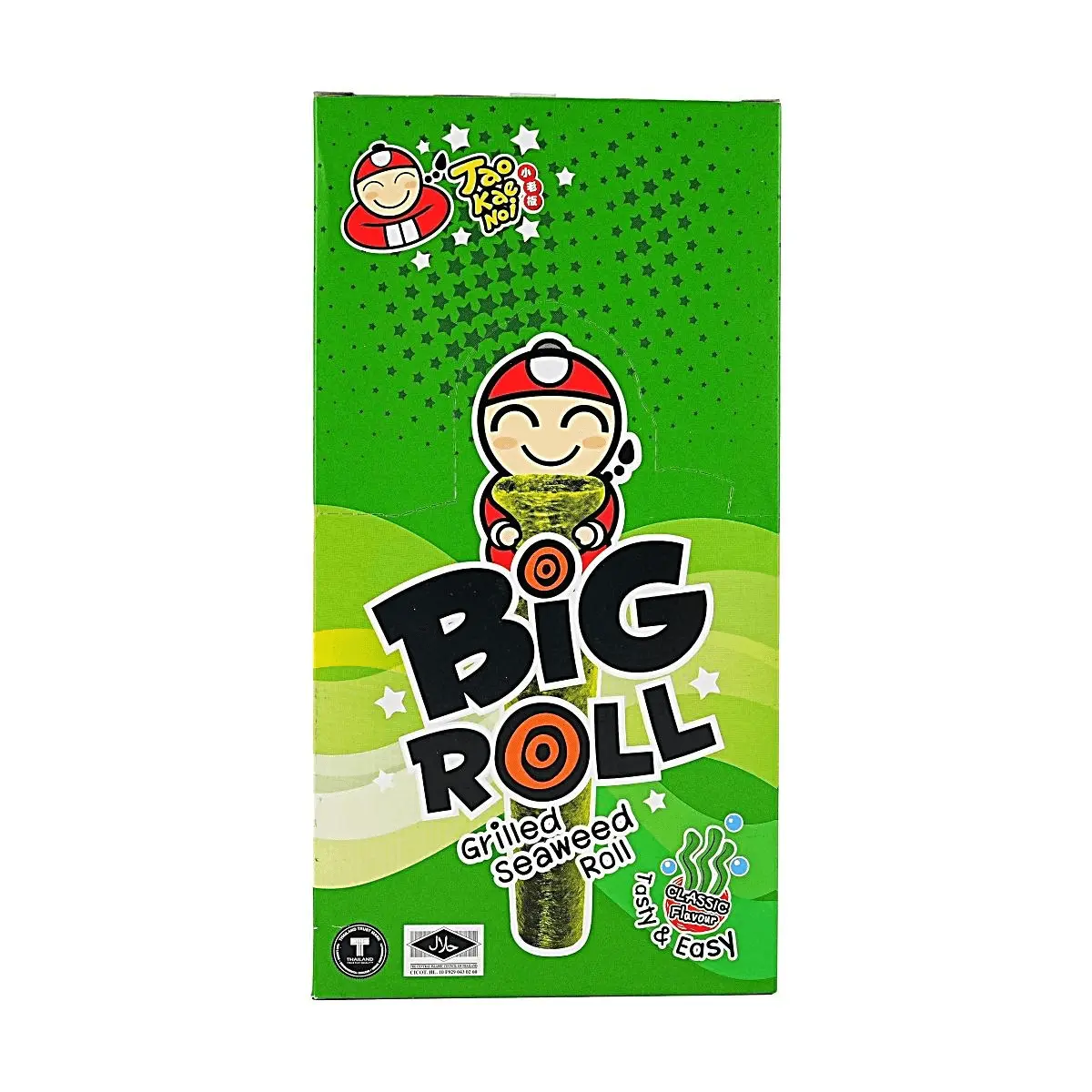 TAO KAE NOI Original Flavor Crispy Seaweed Snacks Rolls - 12 Rolls, 30g - Popular Thai Snack Food, Perfect for Lunchbox & On-the-Go
