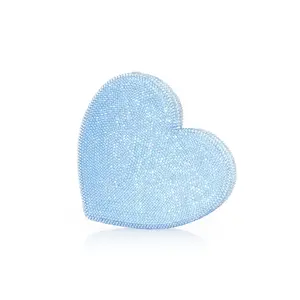 Heart Clutch Blue Designer Purse