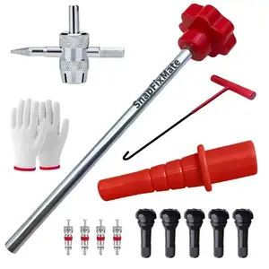 SnapFixMate 13-Piece Set Quick Change Tire Valve Tool Kit,Tire Valve Stem Core Quickly Replacement Tool Kit,Perfect Tool for Replacing Leaky Valves in Cars,ATVs,Trucks,Motorcycles, etc.with 5 TR413 Valve,4-Way Valve Tool,TikTokShopBlackFriday