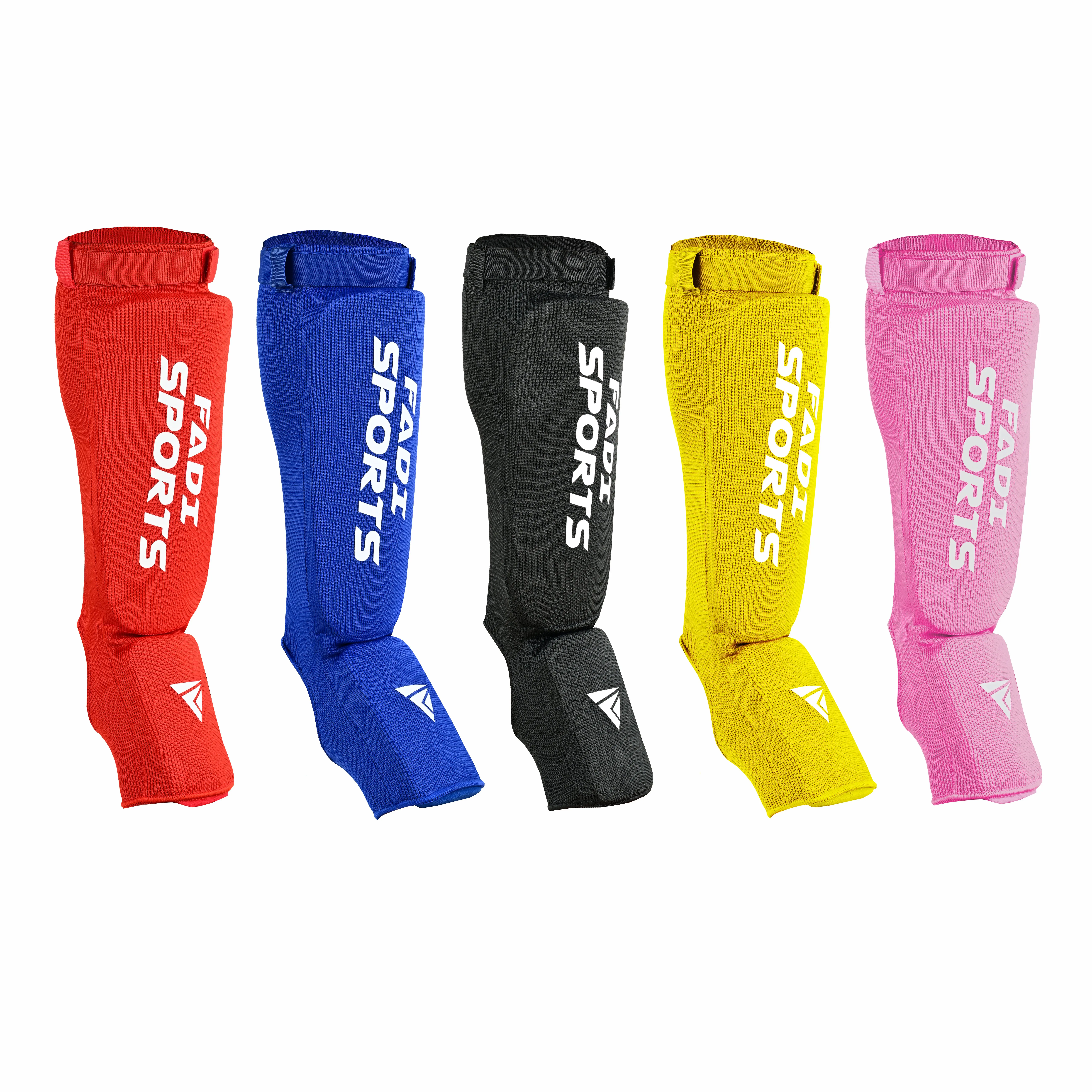 FADI SPORTS Muay Thai Shin Guards for MMA Kickboxing & Martial Arts Durable Shin Pads with Velcro Closure & High-Density Foam Padding for Adults & Kids Sizes XXXS to XL