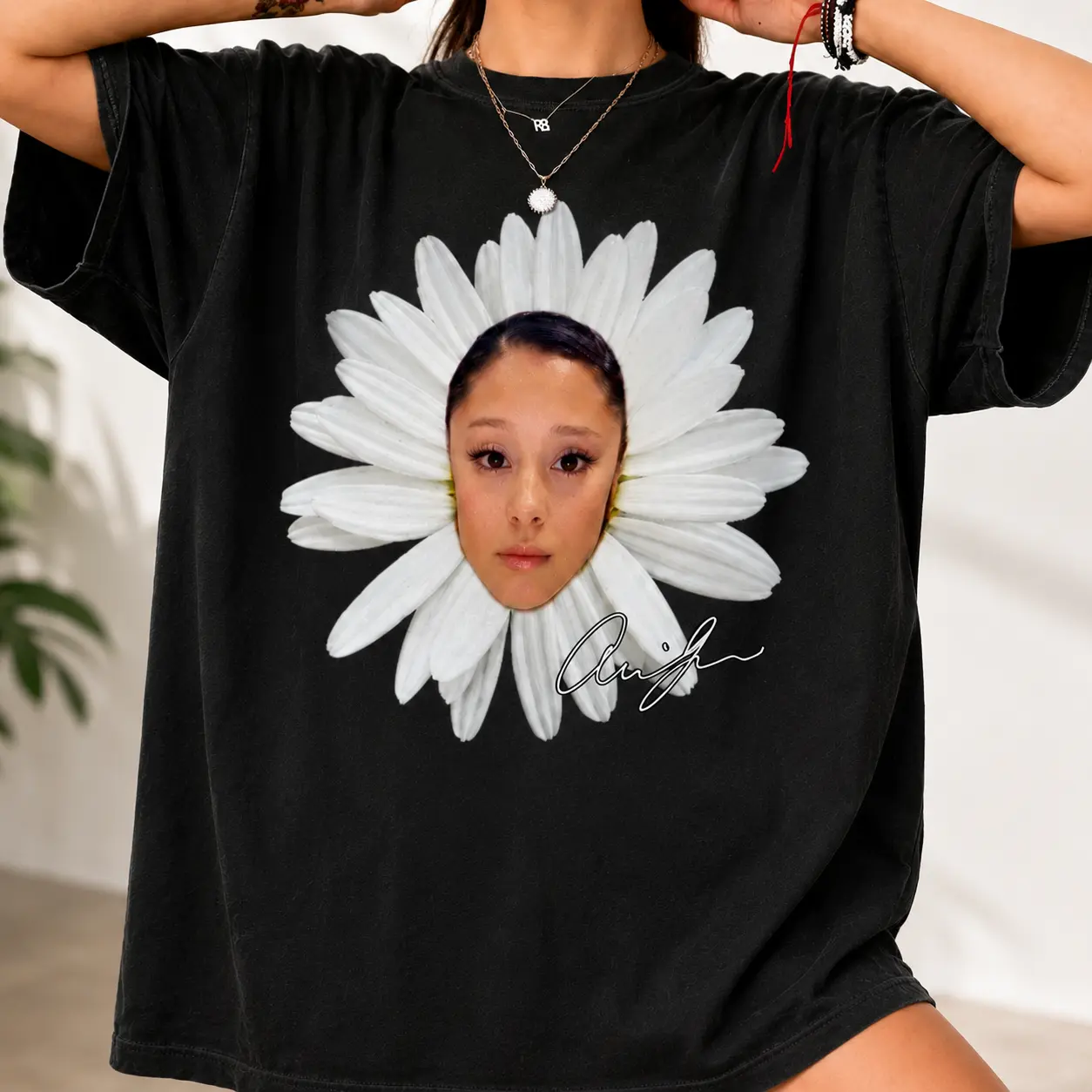 Ariana Petal Daisy Meme T‑Shirt – Fun Graphic Fan Tee, Pop Culture Merch
