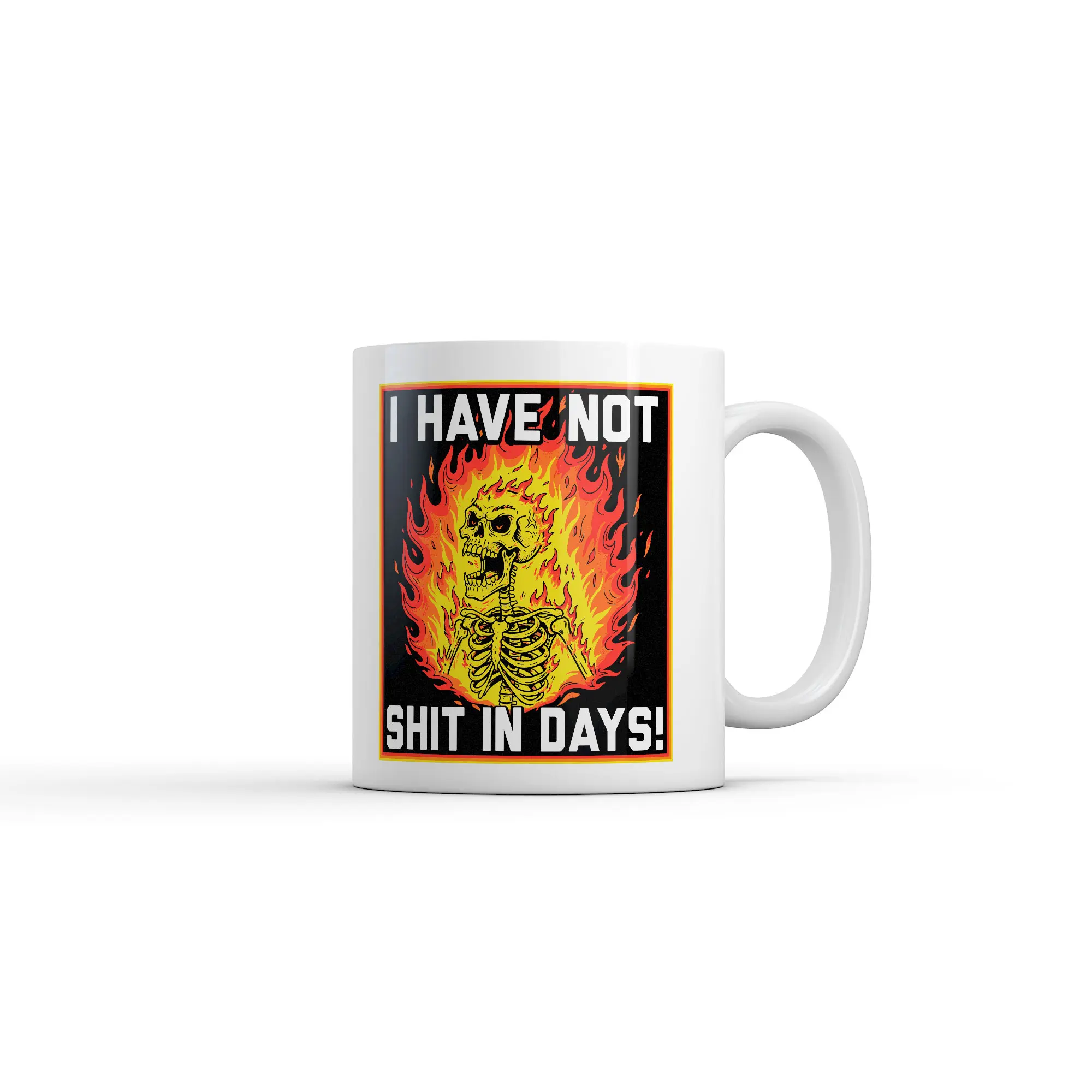 I Have Not Shit In Days Mug Funny Sarcastic Poop Joke Graphic Novelty Coffee Cup - 11oz Funny Coffee Mugs Ceramic Printed Drinkware Cup