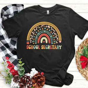 School Secretary 100th Day Of School School Clerk Rainbow T-Shirt, 100 Days Of School Sweatshirt, 100 Days Of School Sweatshirt For Teachers