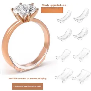 Invisible Loose Ring Adjuster - 8-Pack 8-Size Reusable Guards with Polishing Cloth for Women & Men bracelet