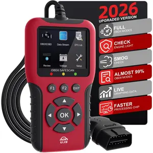 2026   OBD2 Scanner, Check Engine Code Reader - 65000+ Fault Codes, Live Data, I/M Readiness,   Check, Read & Clear Error Codes for  OBDII Protocol  1996+(Red)