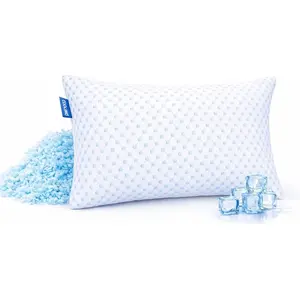 Cooling Pillow for Sleeping 1 Pack, Luxury Shredded Pillows Standard Size, Cold Gel Pillows for Hot Sleepers Supportive Cool Pillow for Side Back Stomach Sleepers