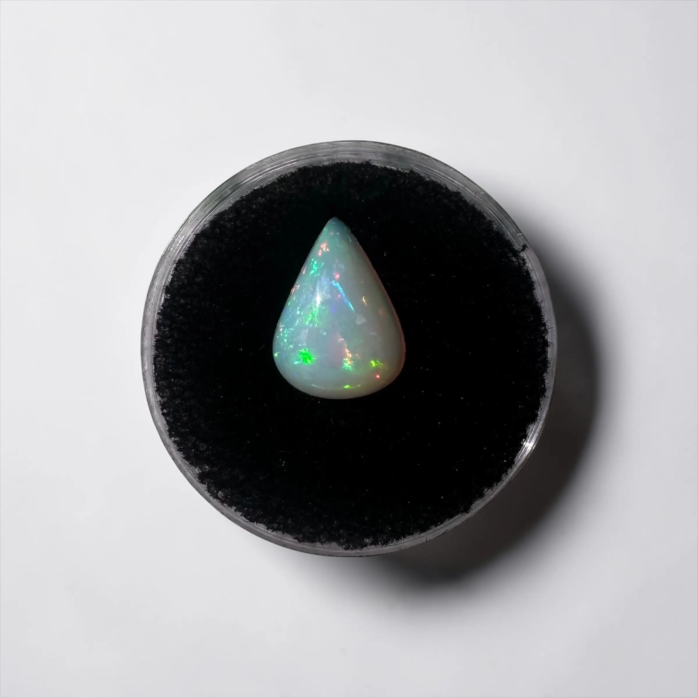 2.91 ct Natural Ethiopian Welo Opal Cabochon | High-Grade Teardrop Pear Shape | Vivid Multi-Fire
