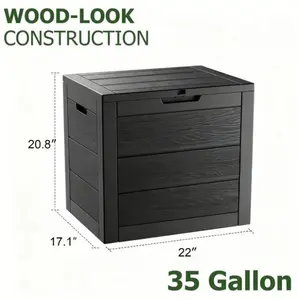 Outdoor Storage Box with a 35-Gallon Capacity