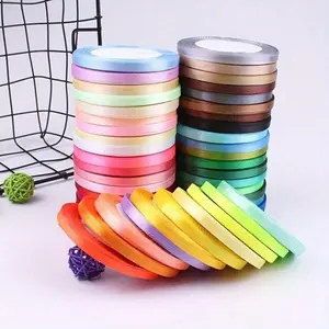 Colorful Satin Ribbon, 1cm Wide Decorative Ribbon for Gift Wrapping, Wedding Decoration, Cake Baking, Colorful Craft Supplies, Ribbon Design