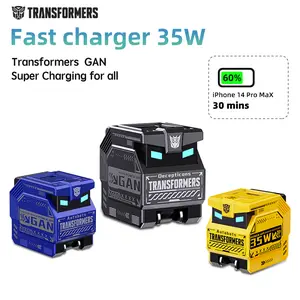 TRANSFORMERS 35W GaN USB-C Fast Charger for iPhone 17, PD 3.0 Quick Charger Block , Compact Wall Charger Compatible with iPhone 17 Pro/Pro Max, iPad Pro - US Plug