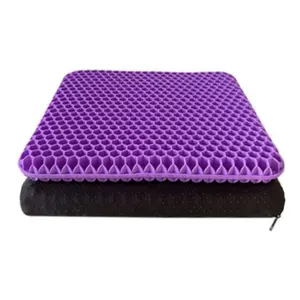 Large Gel Seat Cushion for Long-Time Sitting, Soft and Breathable, Reduces Sweat, Ideal for Wheelchairs and Office Chairs, with Cover