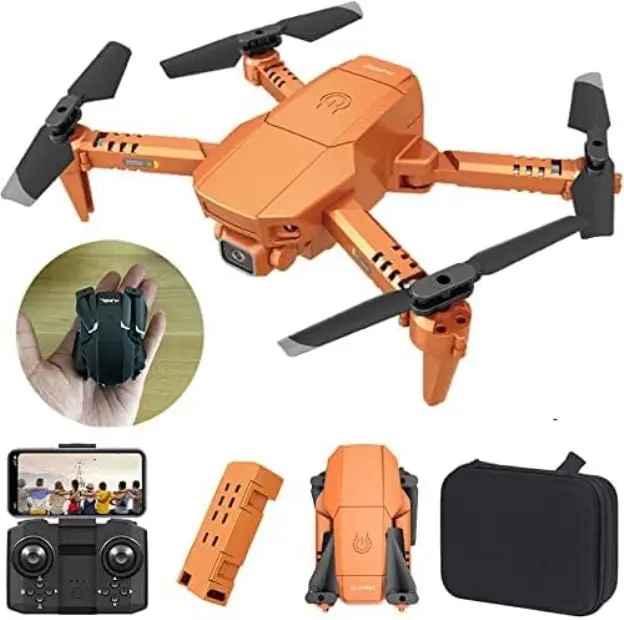 Lozenge NC23760 New Super Small Mini Drones with Camera for Adults 4K Drones for Kids Beginners Toy Quadcopter Toys - Orange