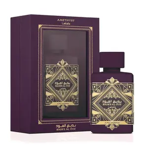 Lattafa Bade’e Al Oud Amethyst or Men and Women Eau de Parfum Spray, 3.4 Ounce Floral Oud Amber Vanilla Fragrance