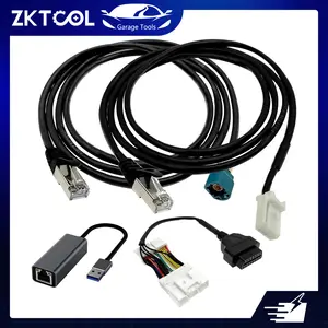 ZKTOOL Diagnostic Cables Set for Tesla Model S 3 X Y, USB OBD2 Diagnostic Tools Adapter for Lanuch X431 PADIII/PADV/PADVII/EV MAX/PRO 3S+V3.0 Ultra Tablets.with OBDII Adapter Harness 1013230-00-A.