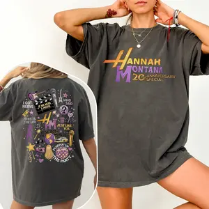 Hannah Montana 20th Anniversary Shirt – Best of Both Worlds Vintage Graphic Tee, Pop Nostalgia Fan T-Shirt