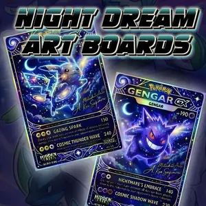 Night Dream Art Display Boards for Pokémon CCG - 1 Per Pack