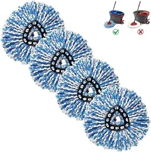 FabDay 4 Pack Mop Head for Oceda EasyWring RinseClean Spin Mop Refill 2 Tank System Only New Version Replacement