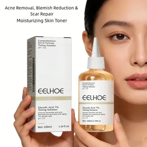 EELHOE 7% Glycolic Acid Facial Toner, Moisturizing, Acne Treatment, Spot Repair, Exfoliating, Peeling, Effective for Spots and Acne, Women's Gift