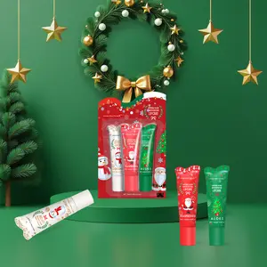 Miss PasticX Christmas Moisturizing Lip Balm Set 3pcs with Coconut Raspberry & Aloe Vera Flavors 0.338 Fl Oz Each Festive Gift