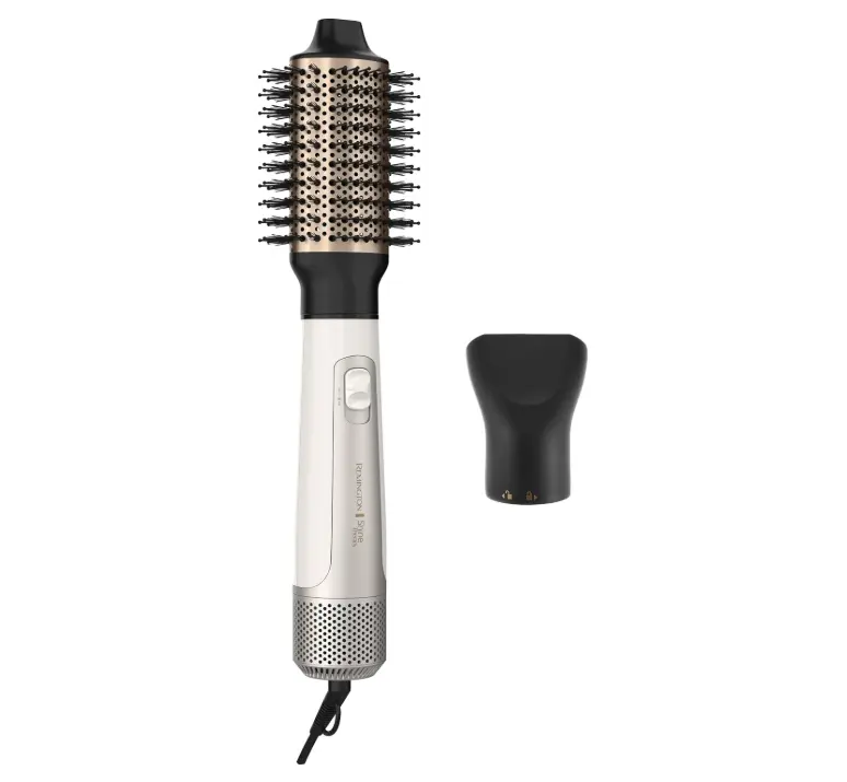 Remington Shine Therapy 1100W Hot Air Brush Dryer - 2.4” Oval Ceramic Volumizer with Keratin, Argan Oil, Ionic Anti-Frizz Tech for Salon-Worthy Smooth Blow Outs & Hair Styling (1100W Power Inclusive)