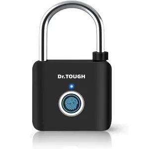 Dr.TOUGH Fingerprint Padlock,  Waterproof  Smart Padlock with Keyless Biometric,Gym Storage Locker