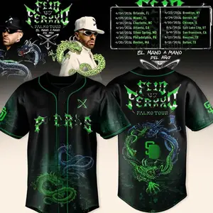 Feid vs Ferxxo Falxo Tour 2026 Jersey – Best Gifts for Baseball Fans, Streetwear Latin Music Merch, Trendy TikTok Shop Outfit