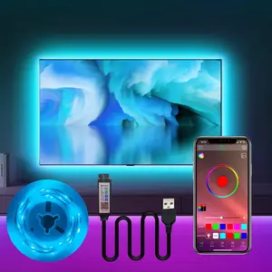 LED Lights for TV 9.84ft USB Led Strip Lights for 22-65 in TV LED Lights RGB Music Sync TV Backlights with APP Control LED Lights for Bedroom Décor