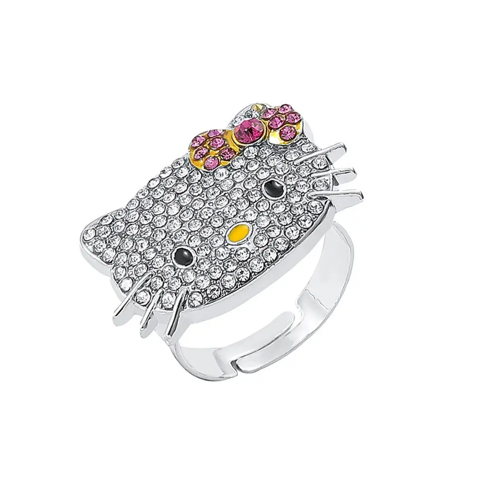 Sanrio Hello Kitty Adjustable Ring - Iconic Character Design, Durable Material, Comfortable Fit for All Sizes, Perfect for Everyday Wear