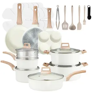 Cookware set, 25-piece non-stick cooking set, induction cooker kitchen cooking set
