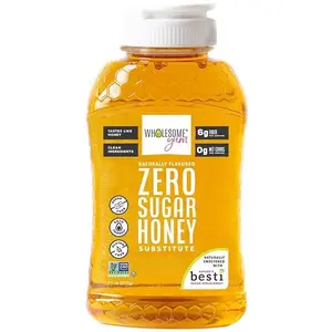 Wholesome Yum Zero Sugar Honey Substitute (Keto) - Natural Sugar Free Honey Alternative With Monk Fruit & Allulose - Zero Net Carbs, Non GMO, Gluten Free, No Aftertaste (11 oz)