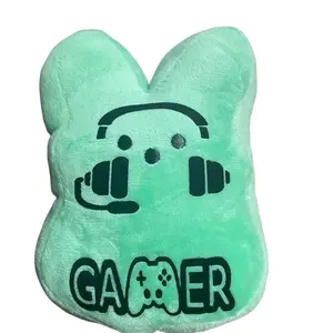 Easter plush approximately 5 inches tall choose from a ninja, punk rocker, or gamer bunny. Personalized with name on the back