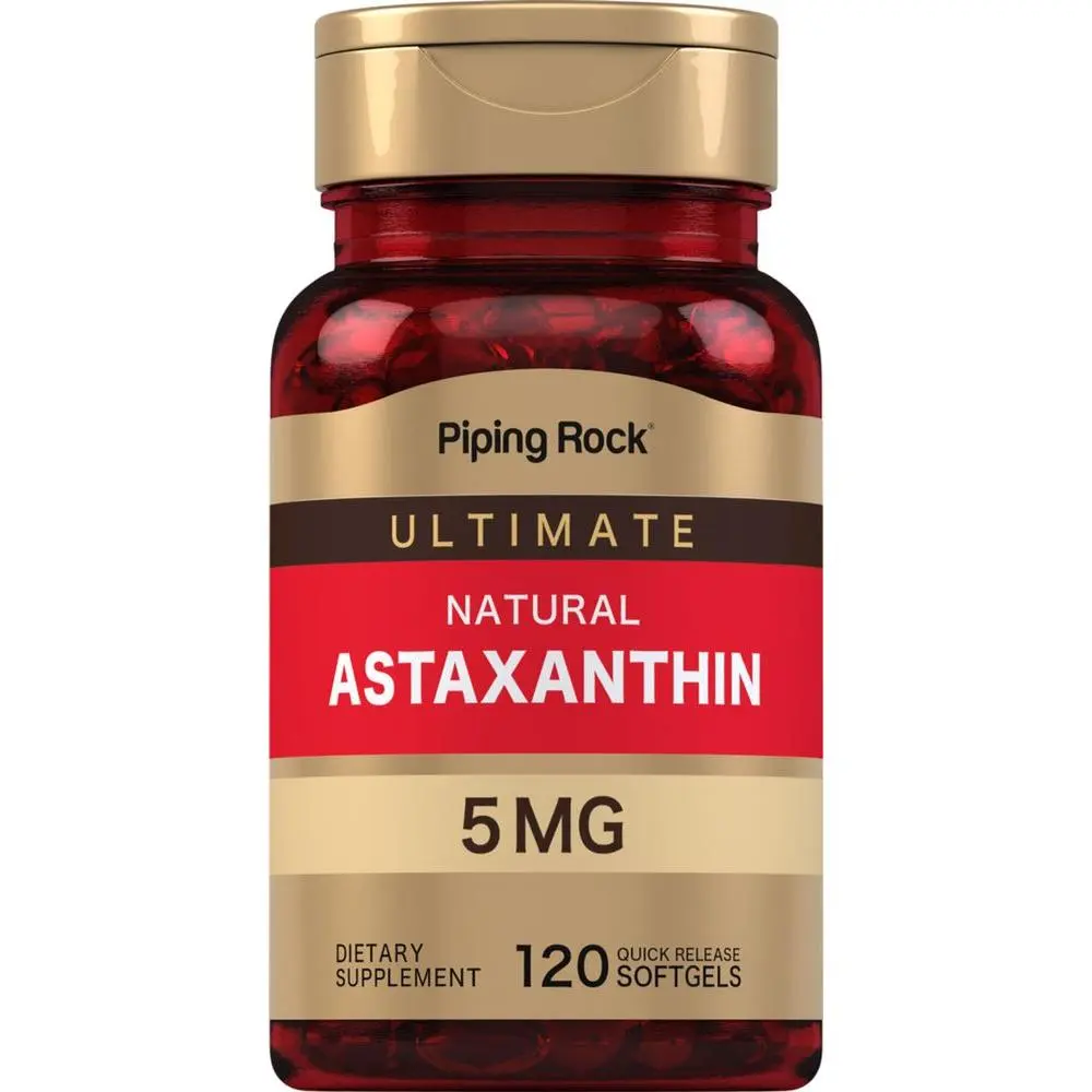 Piping Rock Astaxanthin Supplements 5mg | 120 Softgels | Non-GMO, Gluten Free