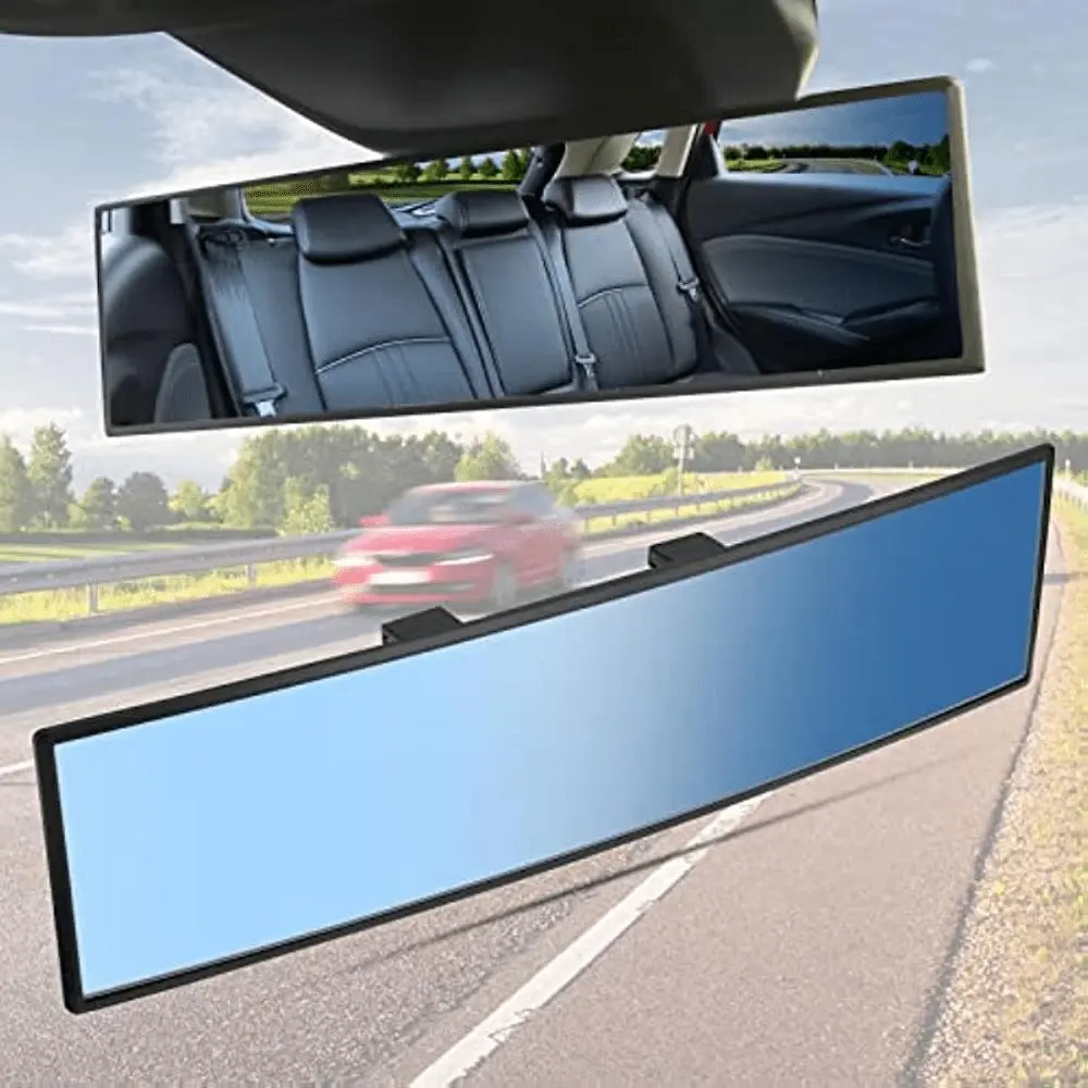 Universal Wide-Angle Interior Clip-On Car Rearview Mirror, Blind Spot Reduction Car Accessory, Automotive