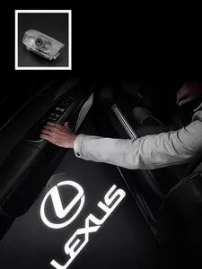 2pcs, Lexus LED Door Logo Projector Lights – 3D Shadow Effect Welcome Courtesy Lamp, Compatible with RX GX LS LX IS GS RC UX ES NX (2006-2024，TECH Shadow Style