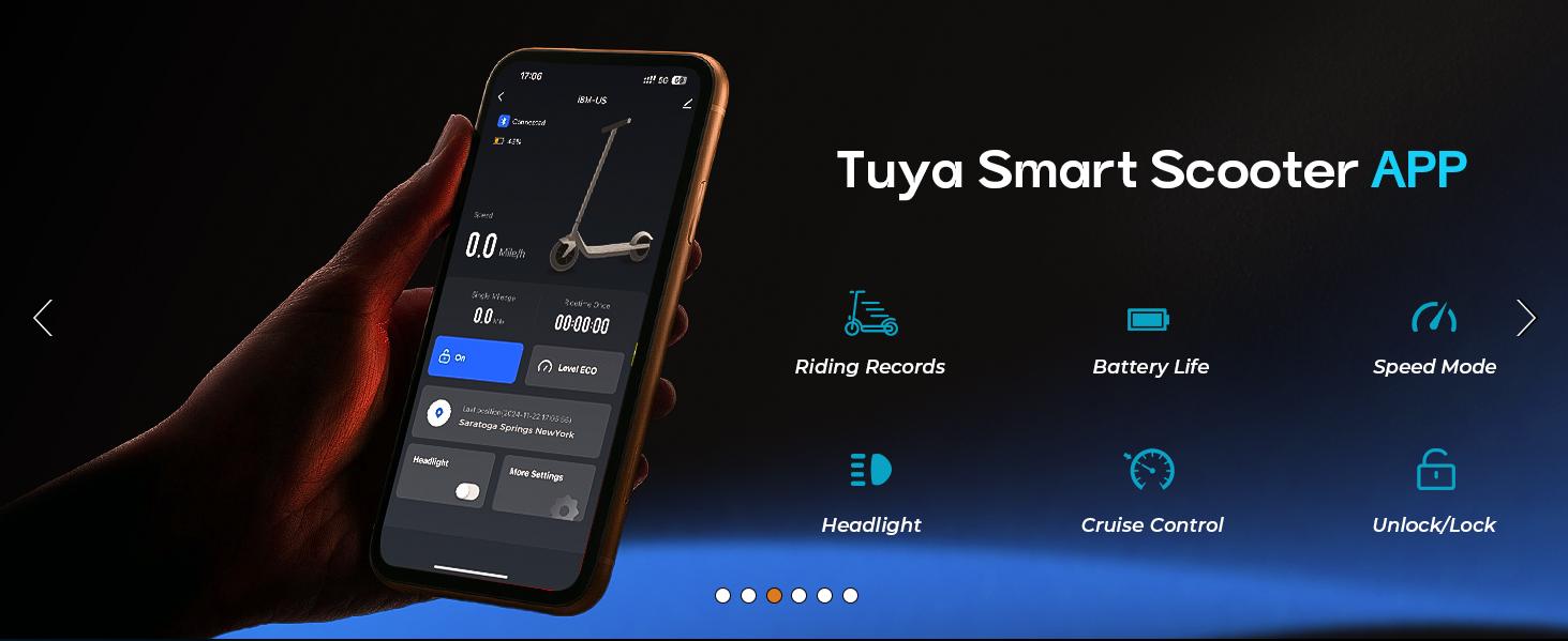 【summervibes】Long Range Commuter Electric Scooter, 22MPH/18MPH Max Speed, 21 Miles Long Range,10''/8.5'' Tires,  Folding Electric Scooter Adults with Head Lights