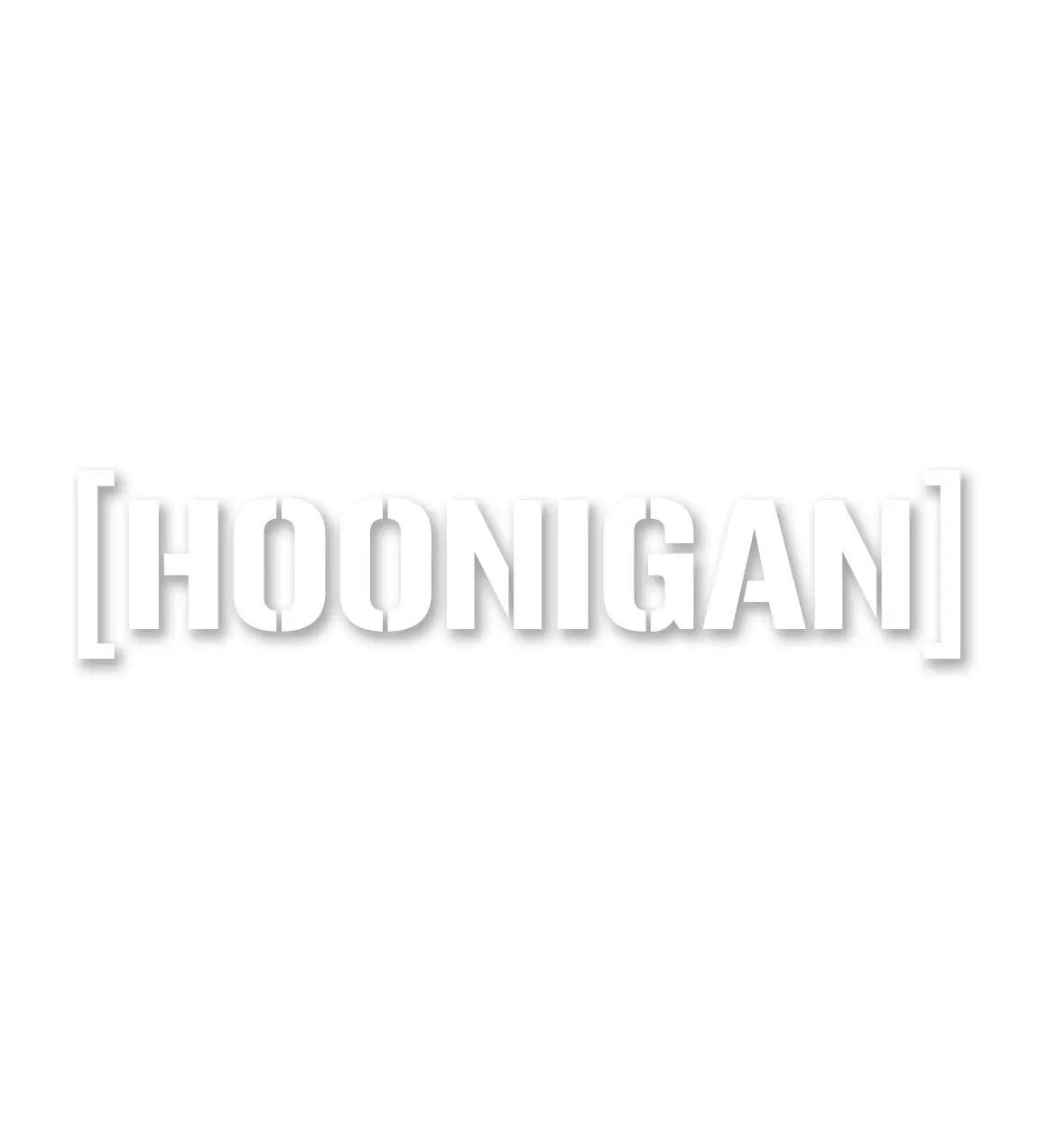 Hoonigan SMALL DIE CUT CENSOR BAR BRACKET LOGO Sticker (10")