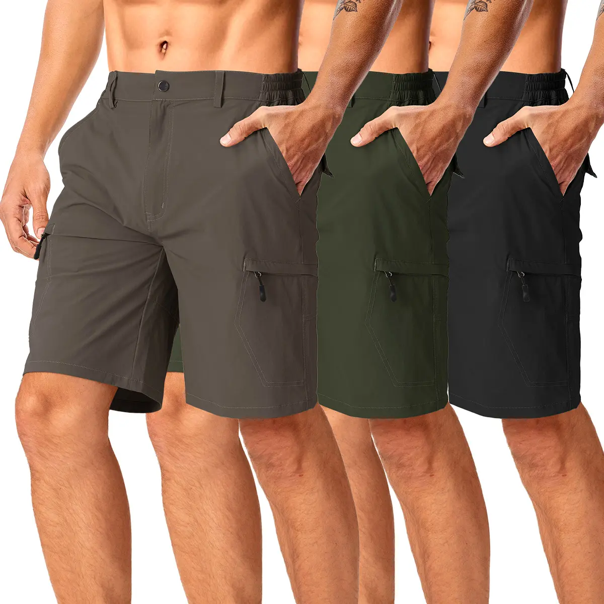 BROWN+ARMY GREEN+BLACK