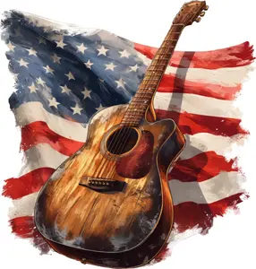 DTF Transfer – Flag Guitar Multi Sizes (PA-FL005)