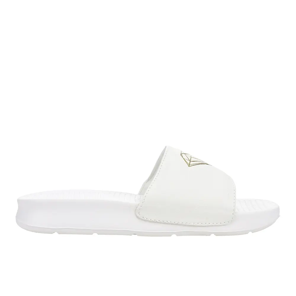 Diamond Supply Co. Womens Fairfax Logo Slide Casual Sandals Casual - White