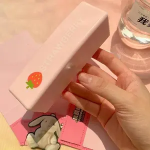 1-Pack Strawberry Squishy Fidget Blocks - Super Soft Slow Rising Squeeze Toy | Stress Relief & Focus Aid Desk Accessory for Adults, Students, Office, Study, Home Relaxation, Commute & Travel (Pink)