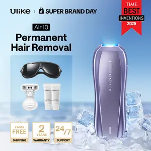 Ulike Laser Hair Removal, Air 10 IPL Hair Removal Device with Ice Cooling Comfort, Dual Lights, Skin Sensor & SHR Mode for Women & Men, Long-Lasting & Salon-liked Hair Removal Nearly Painless Result at Home, Christmas Present