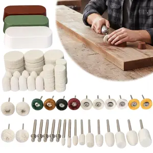 72 Pcs Buffing Wheel Polishing Kit Compatible with Dremel,with Polish Compound,Rotary Tool Accessories with 1/8" Shank,Abrasive Wheel Buffing Polishing Wire Brushes Wool Felt Cotton Mounted,Tools & Hardware,Summervibes