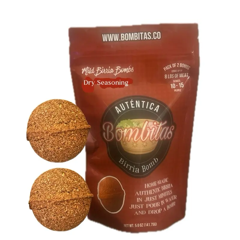 Birria Bombs 2 pack by Bombitas Seasoning Spice Bomb Flavor Birria Taco EZ Mix Instant Easy Birria Make Birria with just one Bomb Authentic Mexican bombz crockpot spice mix perfect spice real chile slow cooker instant pot dry spice birriabombs dried beans