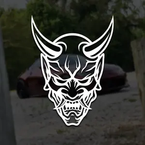 JDM Oni Mask Vinyl Decal, Gift for Him