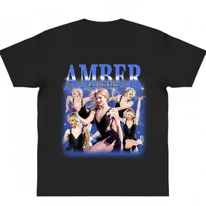 Amber Glenn Figure Ice Skating Vintage T-Shirt 2026 Winter Games Team USA Apparel 90s Aesthetic Graphic Tee y2k cotton fashion Streetwear Casual Top Trending gift