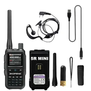 BAOFENG UV-5R Mini 2025 New Outdoor Walkie-Talkie for Mountain Climbing 5W Output Power APP Programming Type-C Charging Dual PTT Dual Band 999CH-Channels Rechargeable Walkie Talkie