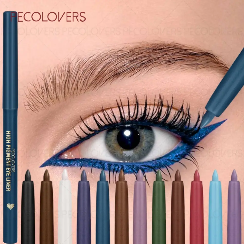 12pcs/set Colorful Waterproof Eyeliner, Eye Makeup Products, Enhance Eye Makeup, Convenient and Durable, Anti-smudge, Easy To Create Charming Eyes, Creates Various Makeup Looks, Eye Makeup Supplies, Waterproof liners