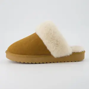 Cushionaire Hush Cozy Women's Suede Slippers - Genuine Leather Upper, Plush and Soft Faux Shearling Lining, Memory Foam Cushioned Footbed, Indoor Outdoor Comfort Slides for Women