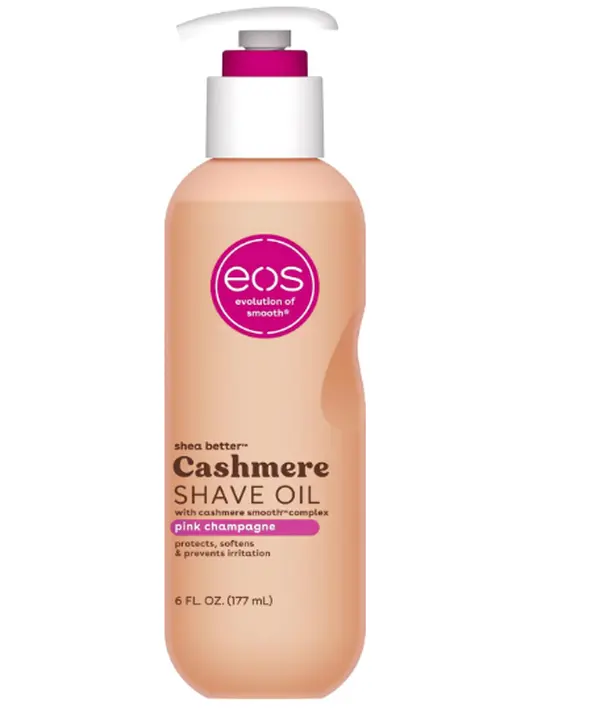 eos Cashmere Shave Oil – Pink Champagne, Moisturizing Shave Oil, 6 oz